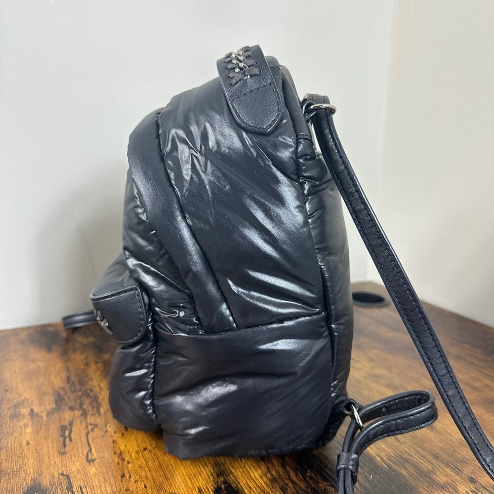Stella McCartney Black Padded Star Mini Backpack Chain Detail Italy - Picture 9 of 16